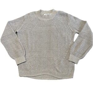 Old Navy Sweater Girls L 10-12 Light Gray Mock Neck Pullover Cozy Comfy NEW